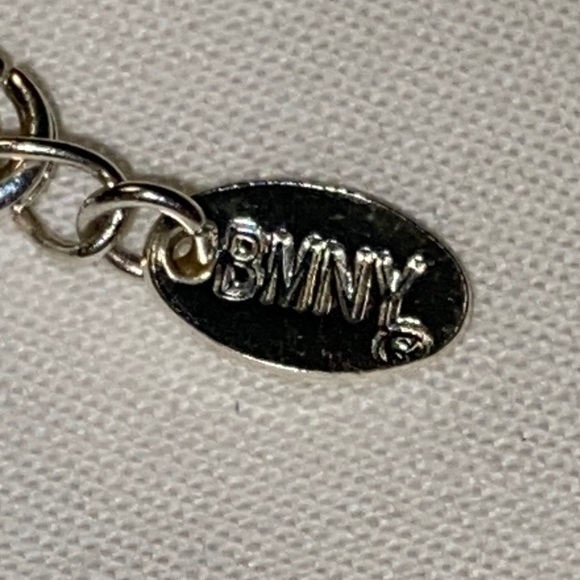 BMNY Rhinestone Heart silver toned Necklace - Picture 5 of 8